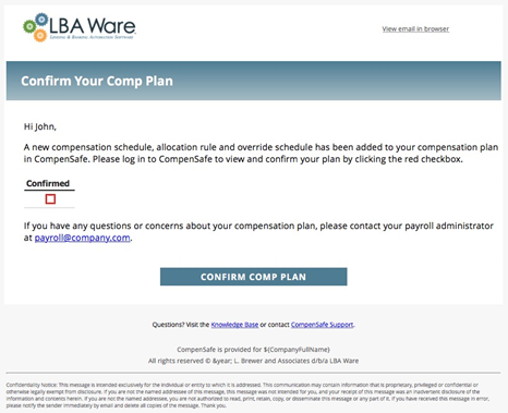 Confirm Your Comp Plan